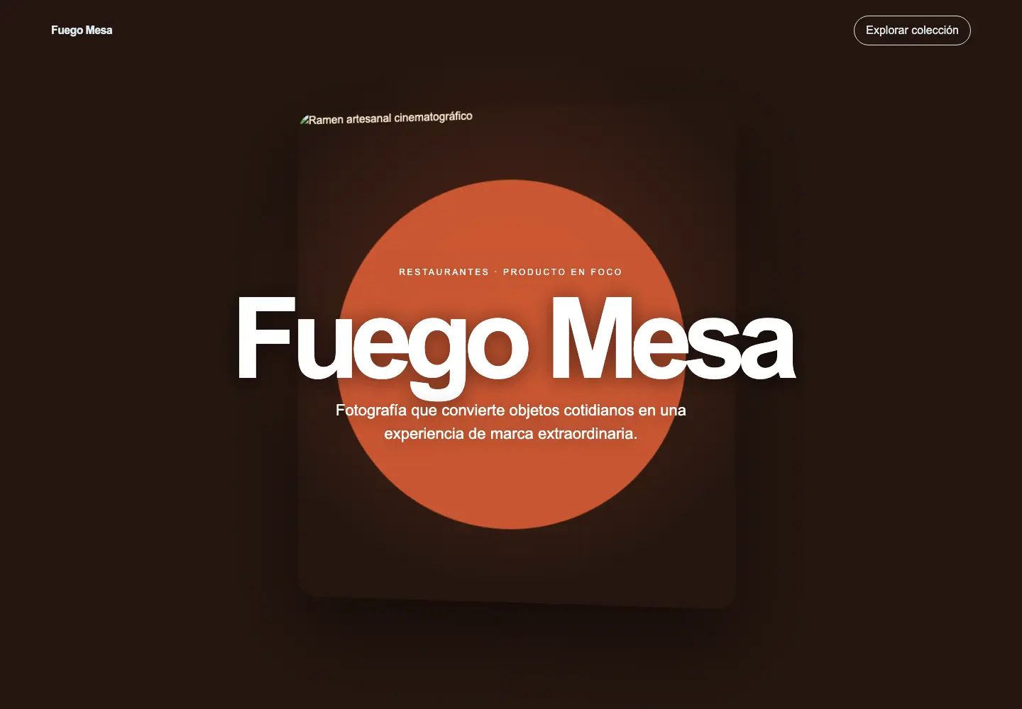 Fuego Mesa — 3D Scroll Restaurants Store