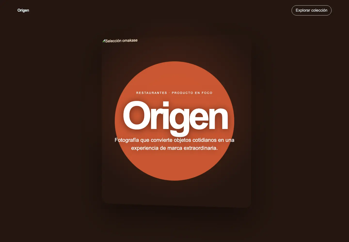 Origen — 3D Scroll Restaurants Store