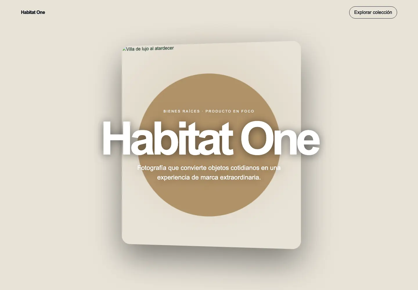 Habitat One — 3D Scroll Real Estate Store