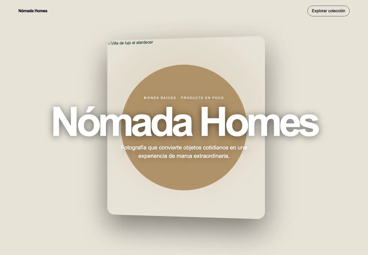 Nómada Homes — 3D Scroll Real Estate Store