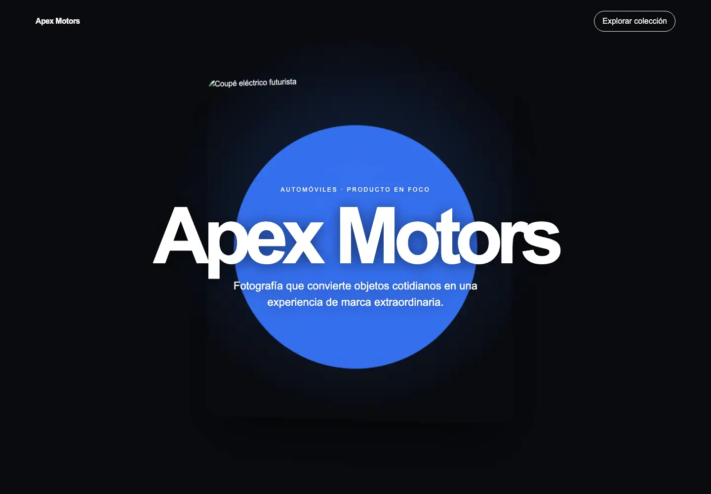 Apex Motors — 3D Scroll Automotive Store