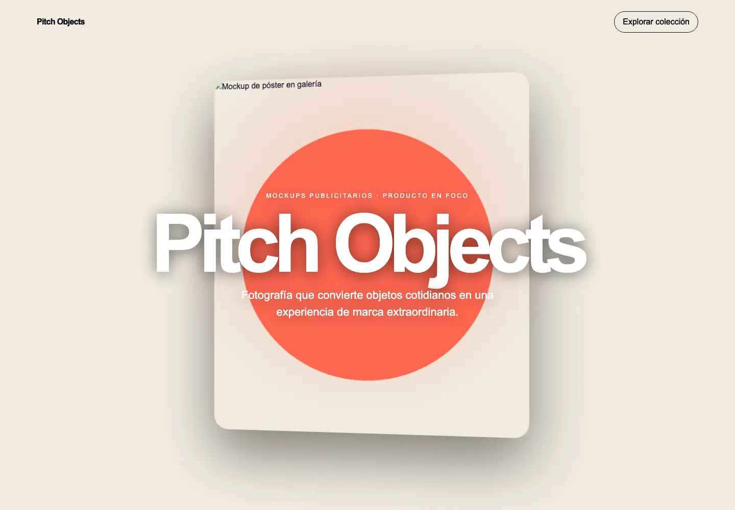 Pitch Objects — 3D Scroll Advertising Mockups Store