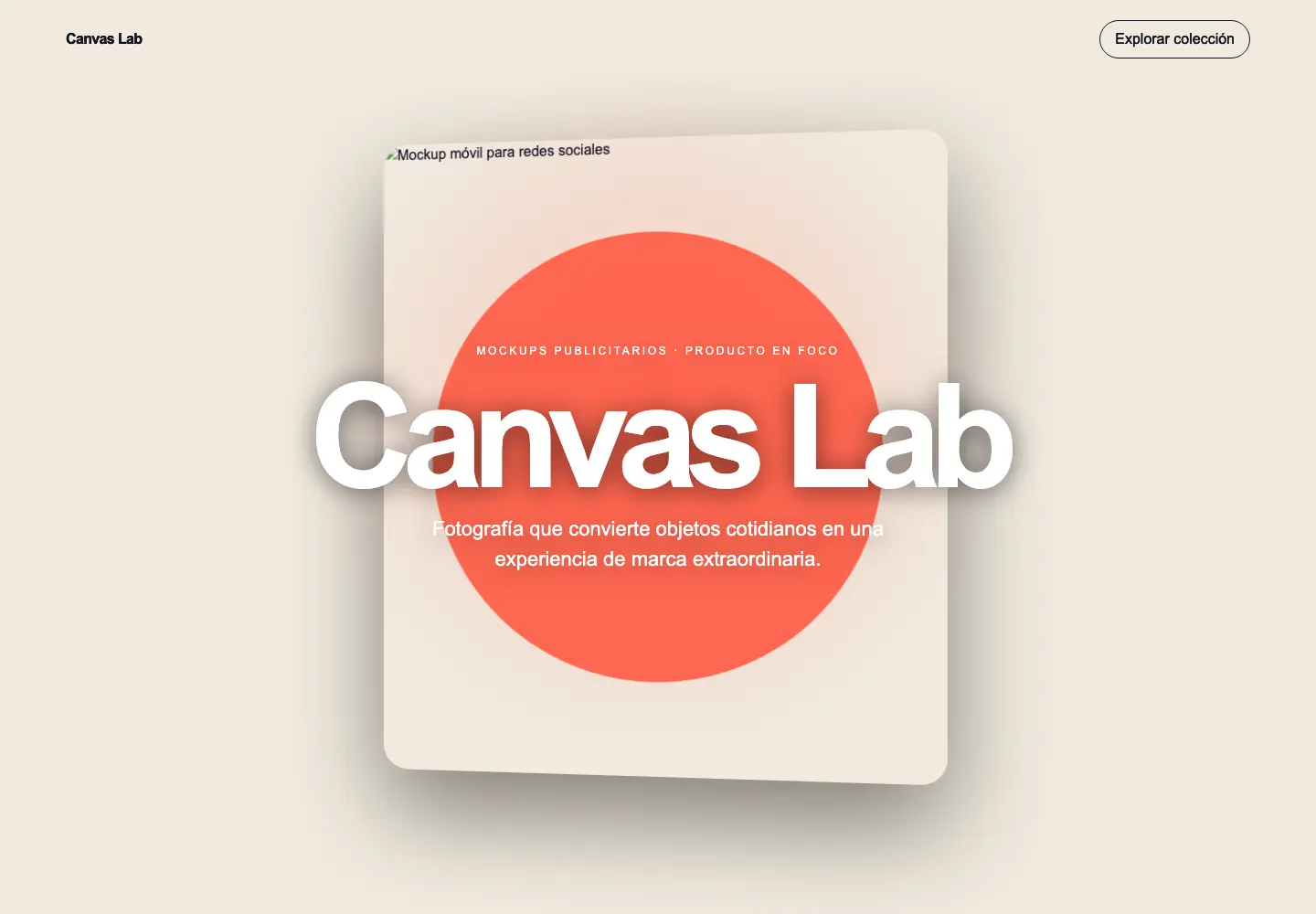 Canvas Lab — 3D Scroll Advertising Mockups Store
