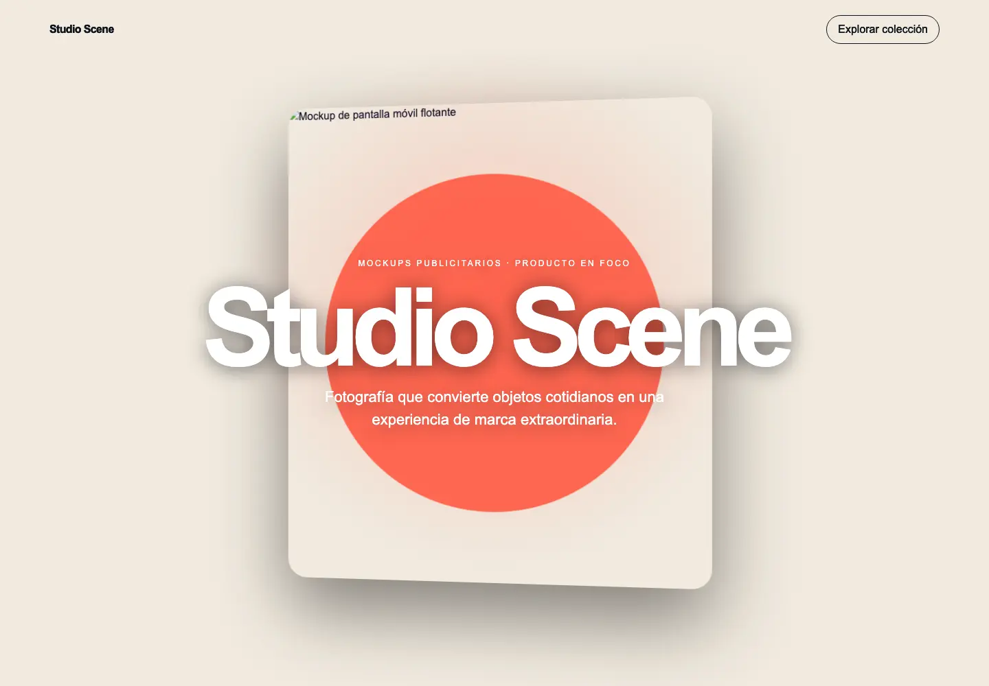 Studio Scene — 3D Scroll Advertising Mockups Store