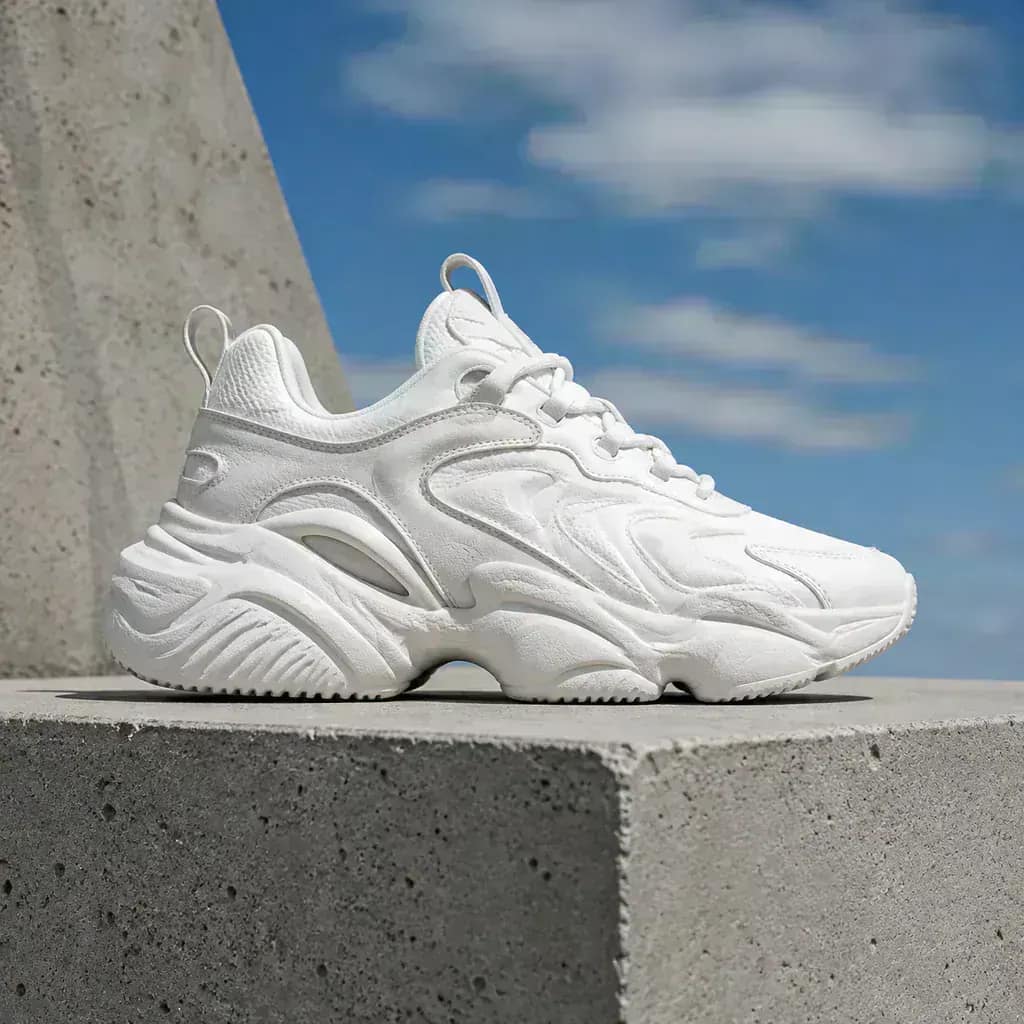 Sculptural White Sneaker