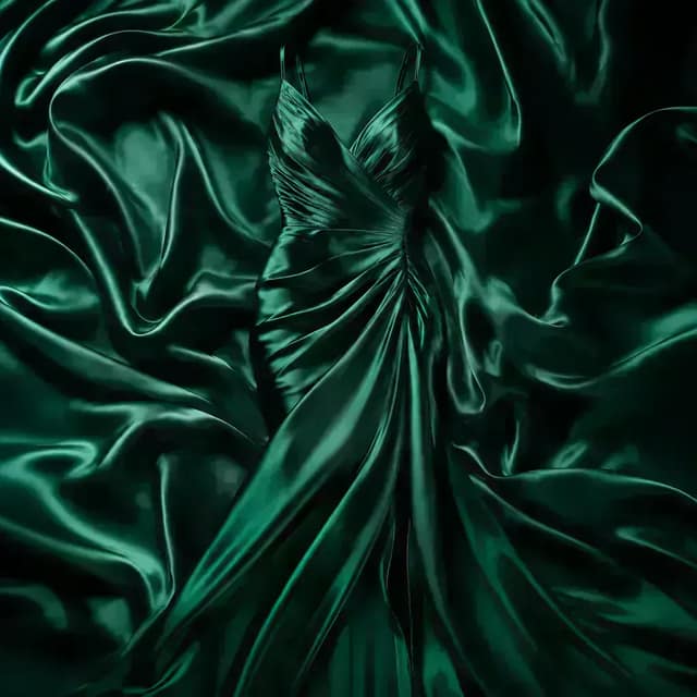Emerald Silk Dress