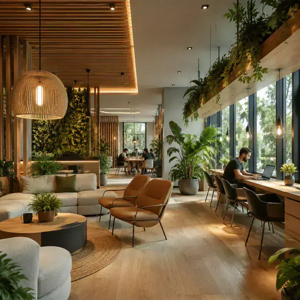 Biophilic Coworking Lounge