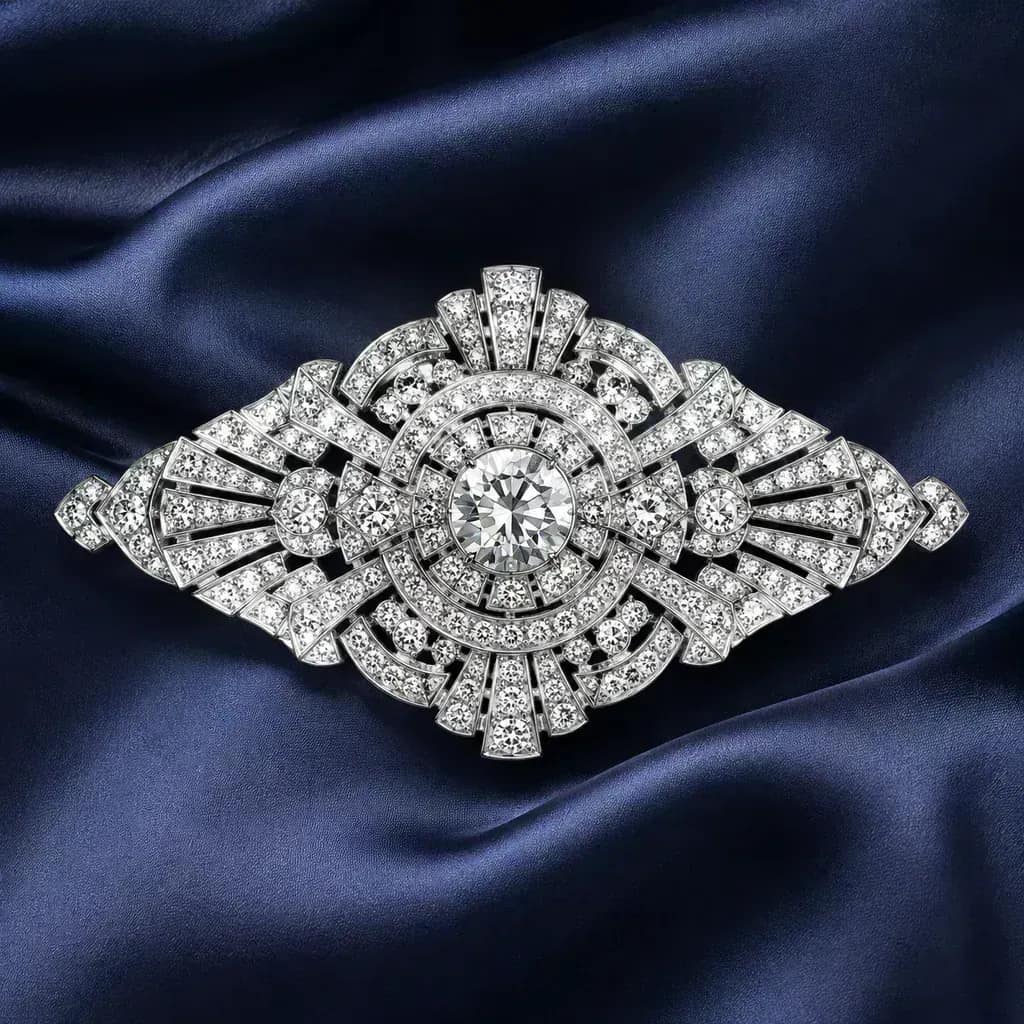 Art Deco Diamond Brooch