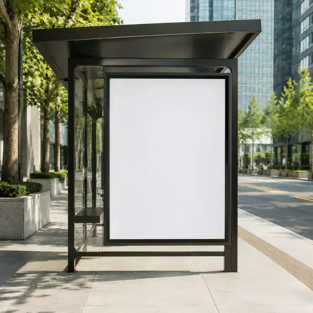 Bus Shelter Poster Mockup