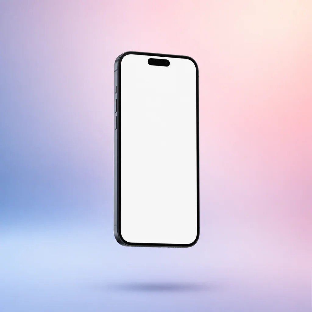 Floating Mobile Screen Mockup