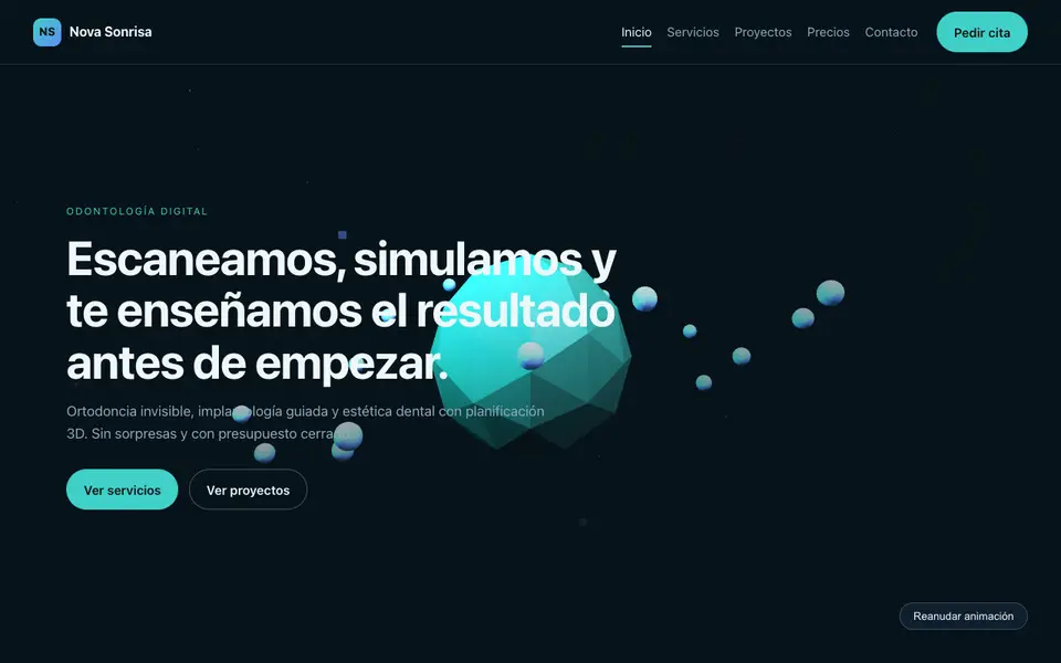 Nova Sonrisa — 3D Clínica dental