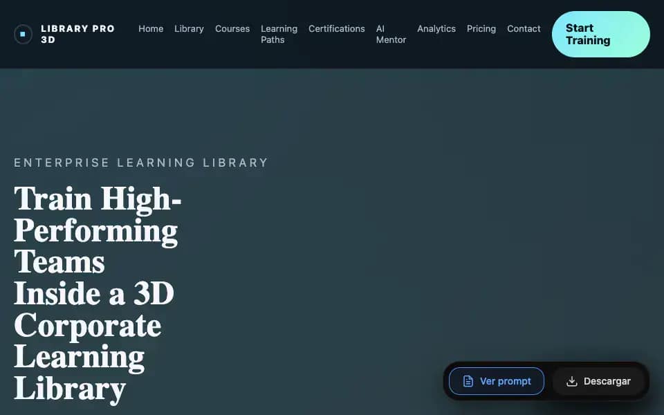 3D Corporate Library — Training and onboarding pro