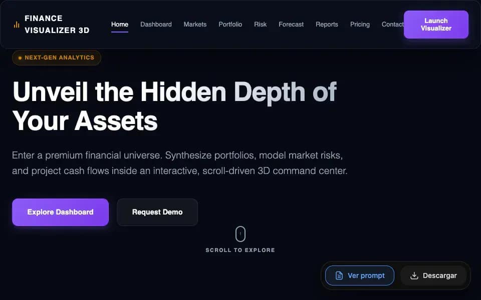 3D Financial Data Visualizer with Video Insights