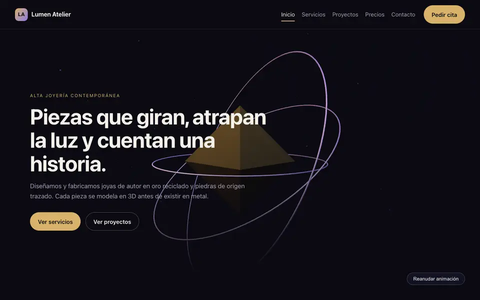 Lumen Atelier — 3D Joyería de autor