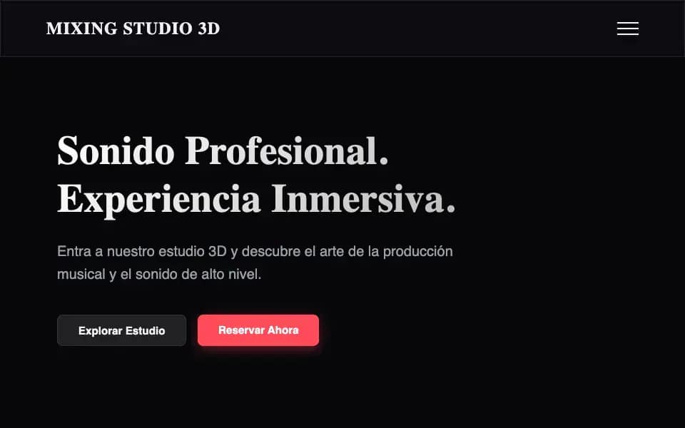3D Recording Studio with Session Videos and Interactive Mixing