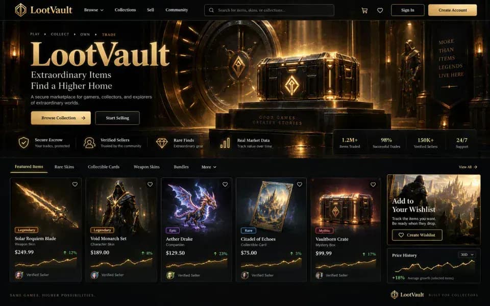 LootVault — Secure Game Marketplace