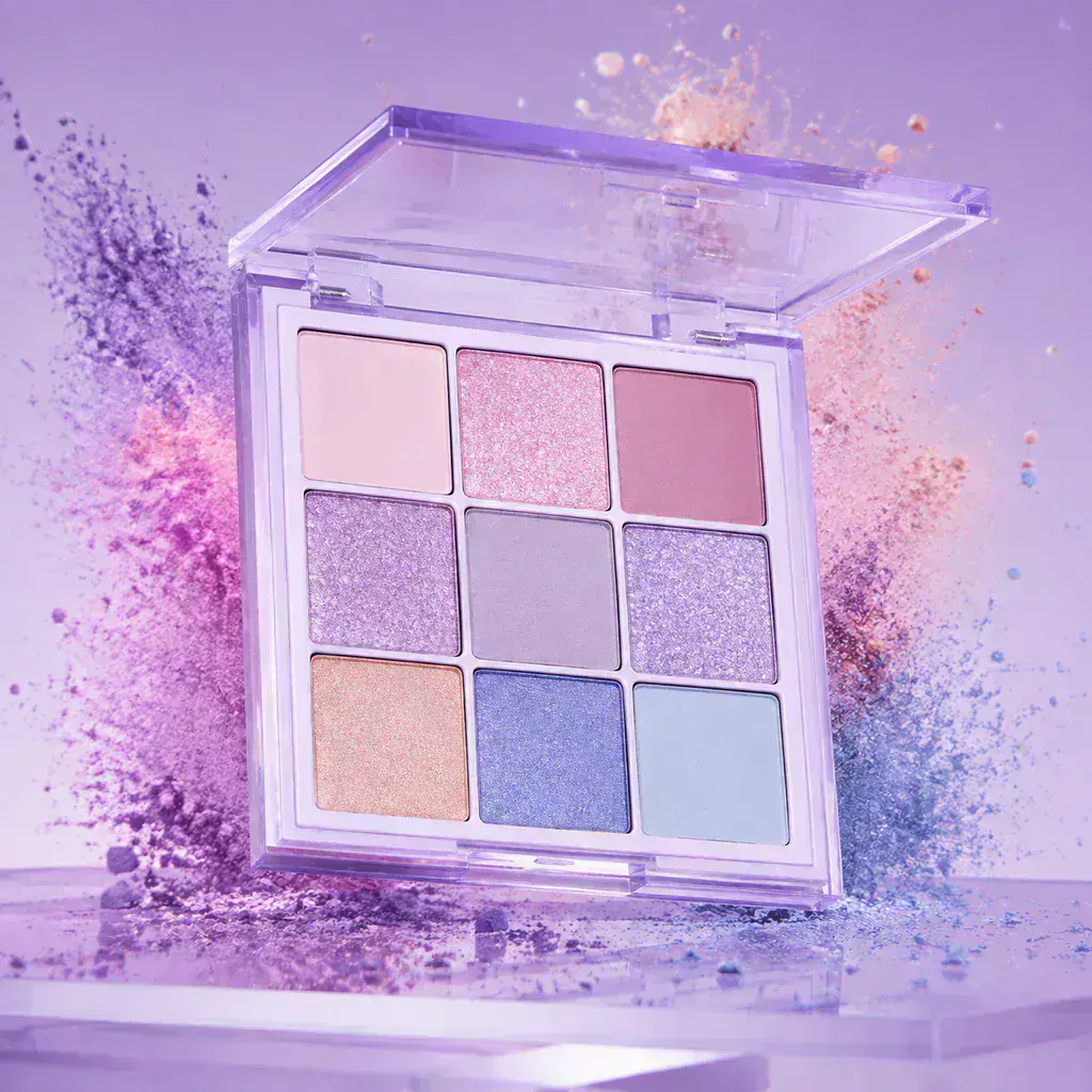 Paleta de sombras lavanda