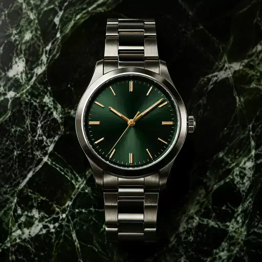 Reloj con esfera esmeralda