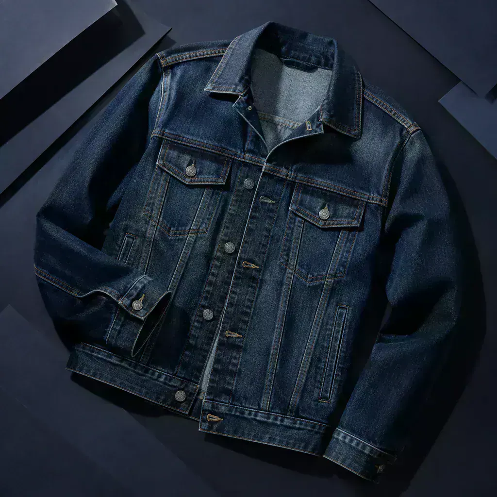 Chaqueta de mezclilla índigo