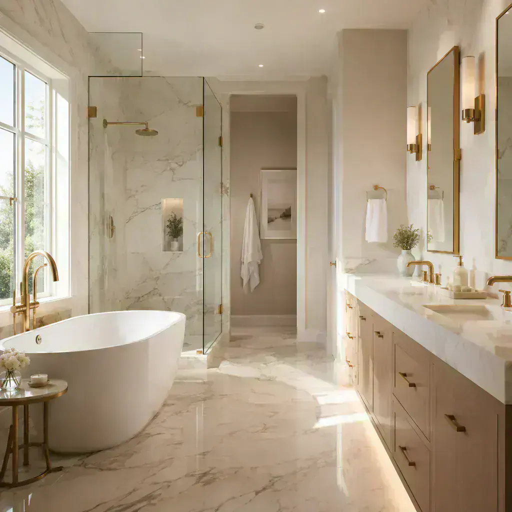 Baño spa de mármol
